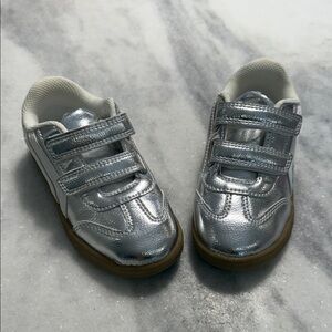 NWOT Cat & Jack Silver Kids Sneakers with Velcro